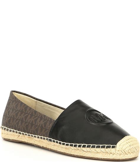 michael michael kors dylyn leather slip on espadrilles|Dylyn Logo Leather Ballet Flat .